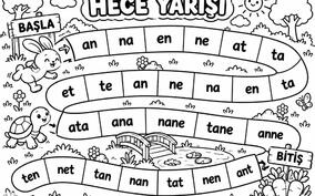 Hece Yarışı hece ve kelime okuma parkuru