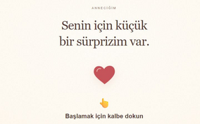 İlk Anne Yazım: Anneler için kalpli dijital sürpriz
