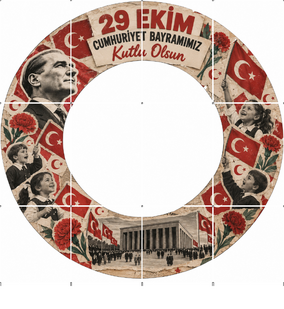 29 Ekim Fotoğraf Çerçevesi tamamlanmış görünümü
